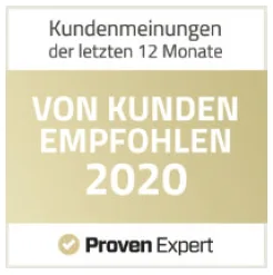 Proven Expert: Von Kunden empfohlen 2020