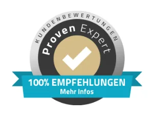 Proven Expert: 100 % Empfehlungen